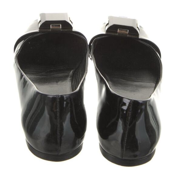 AUTH GUCCI Black Patent Leather Stud Embellished Ballet Flats IT 36 US 6 EUC - Picture 4 of 6